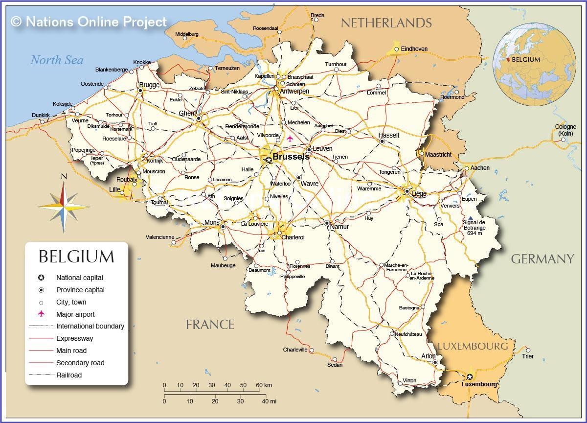 国別マップ ベルギー
